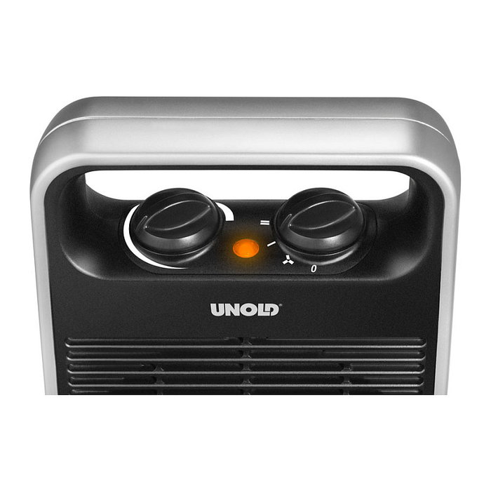 Unold 86106 Calefactor Eléctrico Negro y Plata