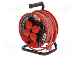 KEL Prolongador de alimentación H05RR-F 3G1,5mm2 20m Rojo