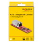 DeLOCK Convertidor M.2 Key B+M a 1 x RJ45 2,5 Gigabit LAN Port horizontal