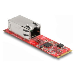 DeLOCK Convertidor M.2 Key B+M a 1 x RJ45 2,5 Gigabit LAN Port horizontal