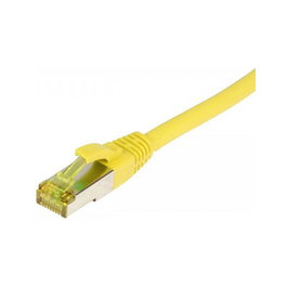 Synergy21 Patchkabel RJ45 CAT6A, 10 Metros, Amarillo, S-STP (S/FTP), AWG26, Cable Ultraflexible LSZH, Referencia CAT7, 500 MHz, para Redes de Alta Velocidad