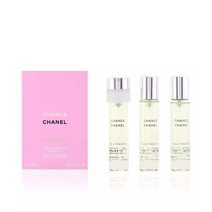 Chanel CHANCE EAU FRAICHE Eau de Toilette Vaporizador Twist & Spray 3 Recargas 3 x 20 ml para Mujer