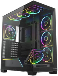 Modecom Volcano Stellar Plus ARGB 8F Chasis Midi Tower Gaming Negro con Ventiladores ARGB