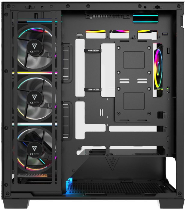 Modecom Volcano Stellar Plus ARGB 8F Chasis Midi Tower Gaming Negro con Ventiladores ARGB