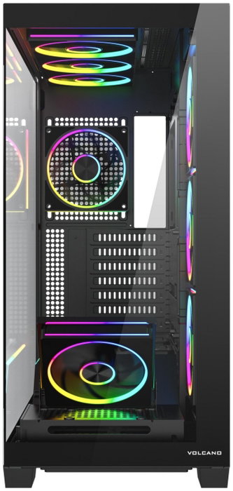 Modecom Volcano Stellar Plus ARGB 8F Chasis Midi Tower Gaming Negro con Ventiladores ARGB