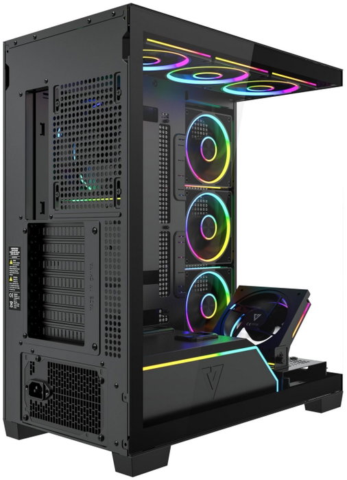 Modecom Volcano Stellar Plus ARGB 8F Chasis Midi Tower Gaming Negro con Ventiladores ARGB
