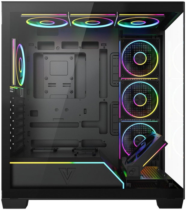 Modecom Volcano Stellar Plus ARGB 8F Chasis Midi Tower Gaming Negro con Ventiladores ARGB