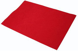 PRYSE Pack de 10 planchas de fieltro de 40x60 cm, Rojo