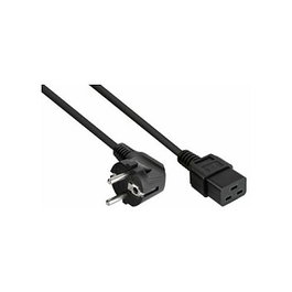 Kabelmeister Cable de alimentación con toma de tierra de 90° a C19, 5m
