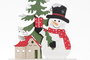 DKD Home Decor Decoración MDF Trineo Rojo 15,5x2x19 cm