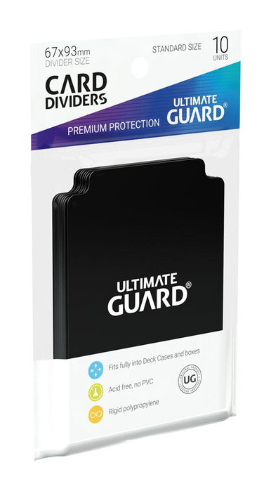 Ultimate Guard Card Dividers Standard Size - Negro (10 unidades)