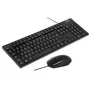 Bluestork BLU3760162064919 Pack Teclado y Ratón Media Office Con Cable Azerty Negro Compatible Windows