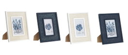 DKD Home Decor Set de 4 Marcos de Fotos 13x18 MDF Marino
