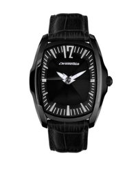 Chronotech CT7219M03 con esfera negra y correa de piel