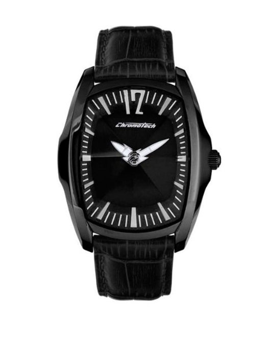 Chronotech CT7219M03 con esfera negra y correa de piel Chronotech CT7219M03 con esfera negra y correa de piel