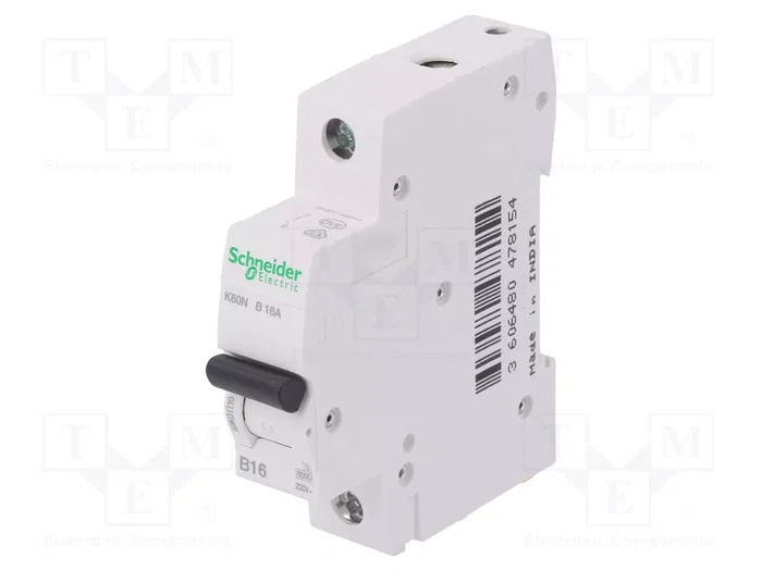 SCHNEIDER ELECTRIC Interruptor magnetotérmico K60N 16A 1P 6kA SCHNEIDER ELECTRIC Interruptor magnetotérmico K60N 16A 1P 6kA