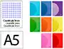 Liderpapel Libreta 360 Tapa Plástico A5 48 Hojas 90gr Cuadro 3mm Colores Surtidos