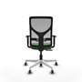 PIQUERAS Y CRESPO Silla de oficina Motilla con mecanismo Sincro/Traslack, Verde y Gris