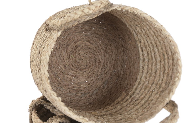 DKD Home Decor Set de 3 Cestas de Fibra Natural