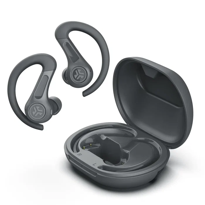 JLab Auriculares True Wireless Stereo (TWS) Bluetooth 5.2 Sport, Grafito, Llamadas/Música, Resistencia IP66, Autonomía Hasta 60h con Estuche de Carga