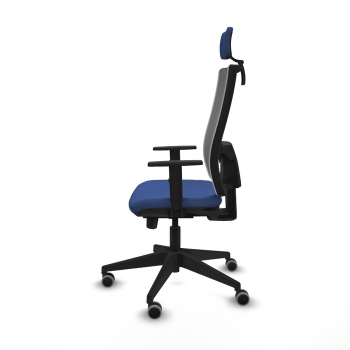 PIQUERAS Y CRESPO Silla de oficina Horna Sincro/Traslack Azul marino/Gris
