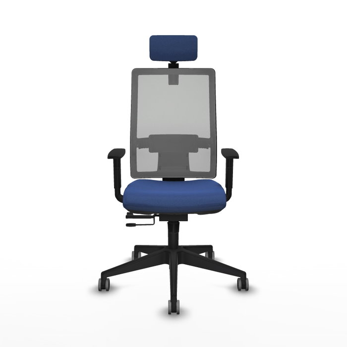 PIQUERAS Y CRESPO Silla de oficina Horna Sincro/Traslack Azul marino/Gris