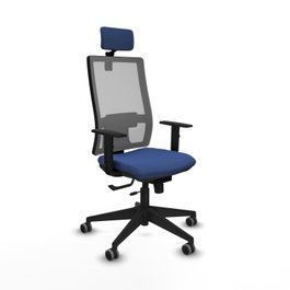 PIQUERAS Y CRESPO Silla de oficina Horna Sincro/Traslack Azul marino/Gris