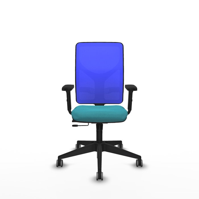 PIQUERAS Y CRESPO Silla de oficina Motilla con mecanismo Sincro/Traslack, Tela Turquesa y Malla Azul PIQUERAS Y CRESPO Silla de oficina Motilla con mecanismo Sincro/Traslack, Tela Turquesa y Malla Azul