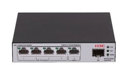 H3C Switch Ethernet Gestionado S1600V2-6P-HPWR L2, 5 Puertos Gigabit PoE 73W