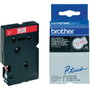 Brother TC-tape 9mm Blanco con texto rojo