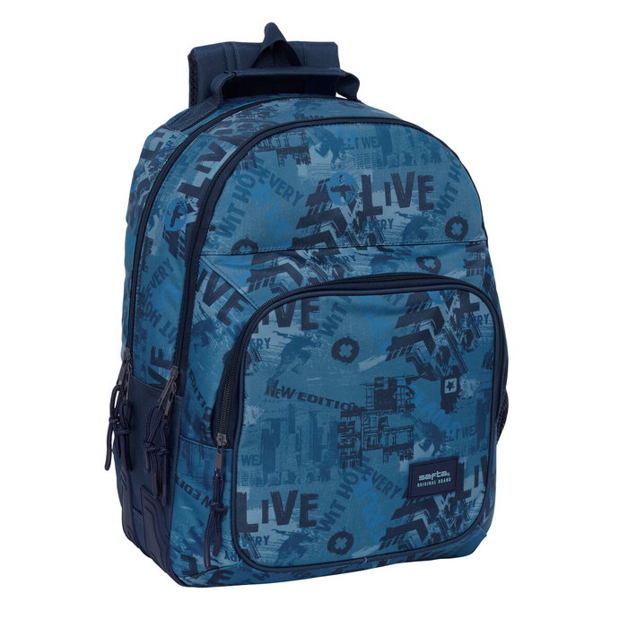 Safta Mochila Doble Adaptable a Carro New Edition con Cantoneras Safta Mochila Doble Adaptable a Carro New Edition con Cantoneras