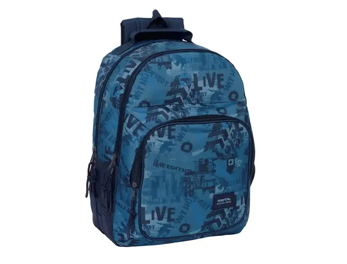 Safta Mochila Doble Adaptable a Carro New Edition con Cantoneras Safta Mochila Doble Adaptable a Carro New Edition con Cantoneras