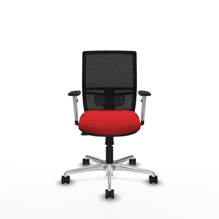 PIQUERAS Y CRESPO Silla de oficina Yunquera con mecanismo Sincro/Traslack, Rojo y Negro PIQUERAS Y CRESPO Silla de oficina Yunquera con mecanismo Sincro/Traslack, Rojo y Negro