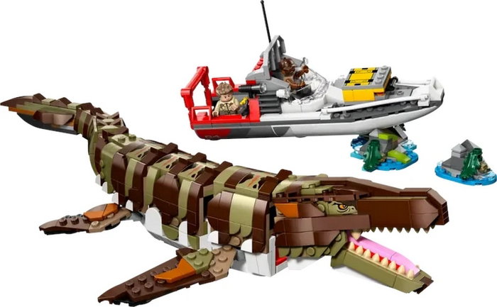 LEGO 76974 Barco de la Misión Mosasaurio, 858 piezas LEGO 76974 Barco de la Misión Mosasaurio, 858 piezas