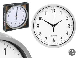 Giftdecor Reloj Redondo Gris 25x4x25 cm (Set de 12)