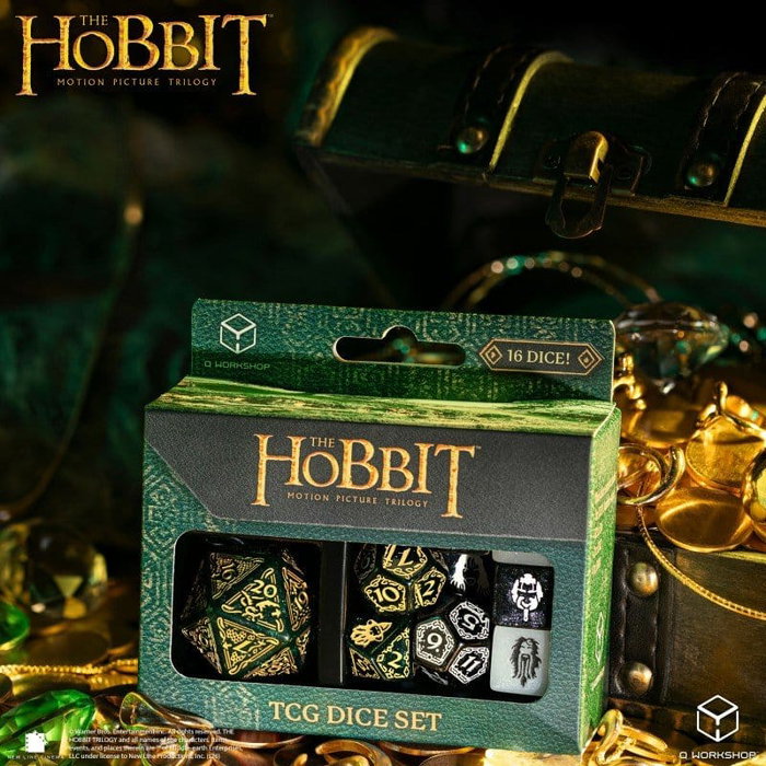 Q Workshop El Hobbit TCG Set de 16 Dados Verdant Grove