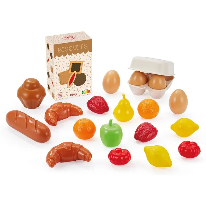 Ecoiffier ECO3280250012054 Carrito de la Compra con 20 Artículos de Alimentación, Juguete Educativo para Niños a Partir de 18 Meses Ecoiffier ECO3280250012054 Carrito de la Compra con 20 Artículos de Alimentación, Juguete Educativo para Niños a Partir de 18 Meses