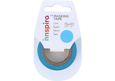 Innspiro Cinta masking tape Washi azul 15mm x 10m Serie Ultramar