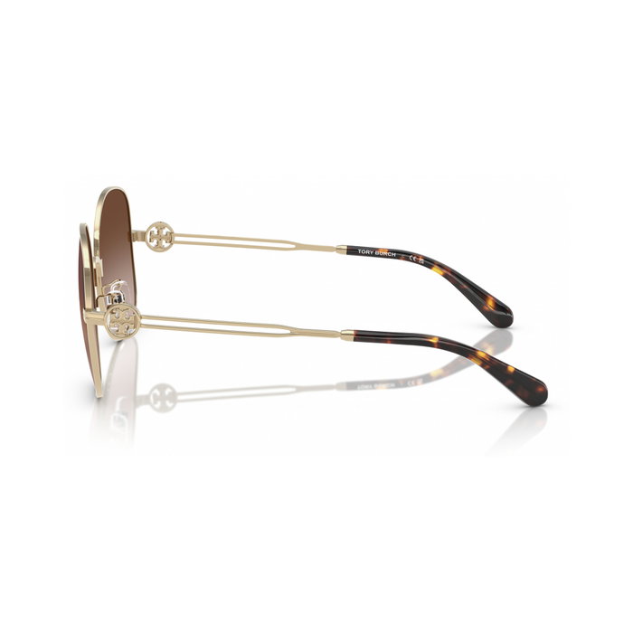 Tory Burch TY6112-334613 Gafas de sol doradas con cristal marrón Tory Burch TY6112-334613 Gafas de sol doradas con cristal marrón
