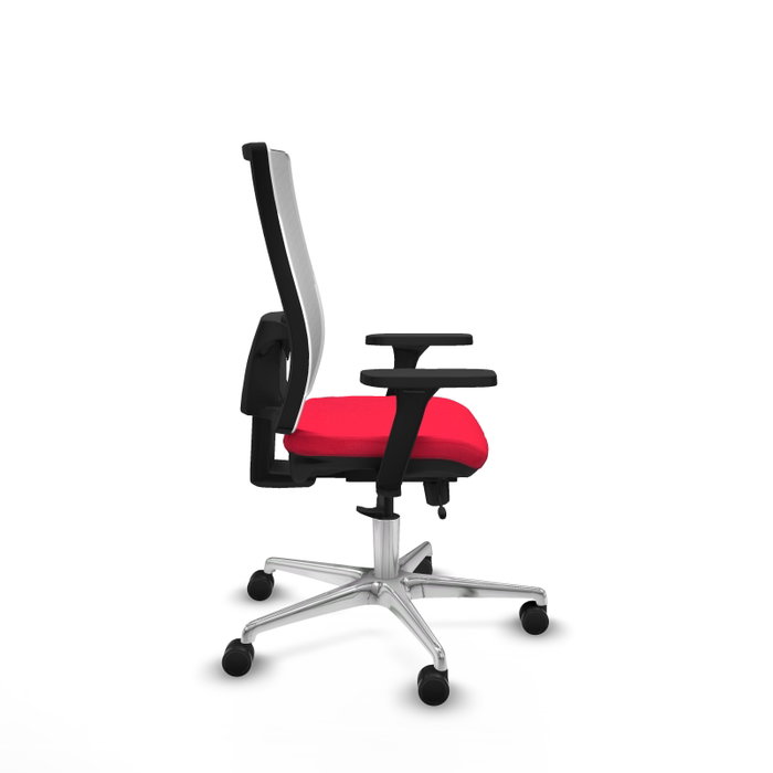 PIQUERAS Y CRESPO Silla de oficina Horna con mecanismo Sincro/Traslack, Rojo y Blanco