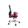 PIQUERAS Y CRESPO Silla de oficina Horna con mecanismo Sincro/Traslack, Rojo y Blanco
