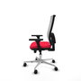 PIQUERAS Y CRESPO Silla de oficina Horna con mecanismo Sincro/Traslack, Rojo y Blanco