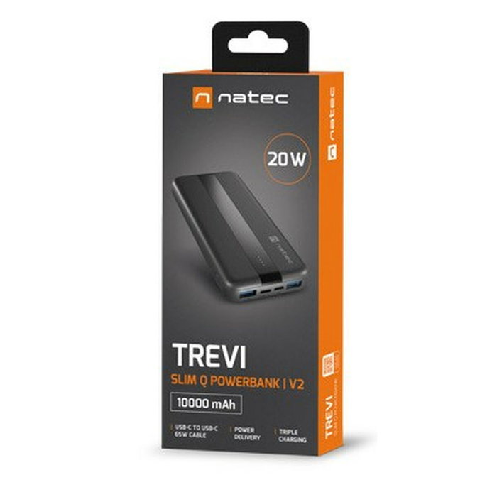 Natec Trevi Slim Q V2 10000 mAh Negro
