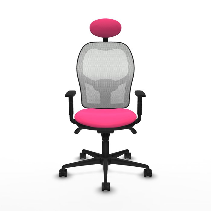PIQUERAS Y CRESPO Silla de oficina Jorquera Rosa y Blanca