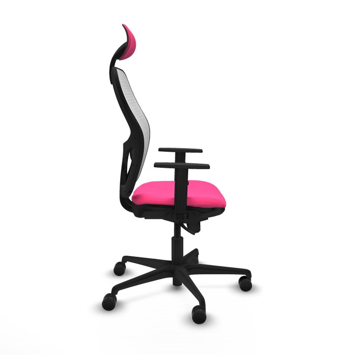 PIQUERAS Y CRESPO Silla de oficina Jorquera Rosa y Blanca
