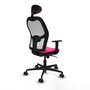 PIQUERAS Y CRESPO Silla de oficina Jorquera Rosa y Blanca