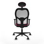 PIQUERAS Y CRESPO Silla de oficina Jorquera Rosa y Blanca