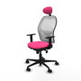 PIQUERAS Y CRESPO Silla de oficina Jorquera Rosa y Blanca