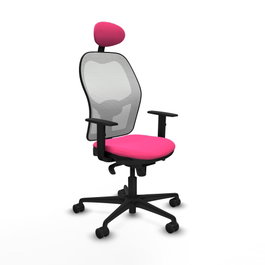 PIQUERAS Y CRESPO Silla de oficina Jorquera Rosa y Blanca