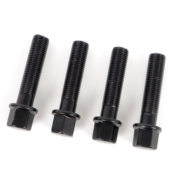 OMP Speed Juego de 4 Tornillos M14x1.5 Plano Largo 48 mm Llave 17 Negro DIN 10.9 Ref. OMPS09661401